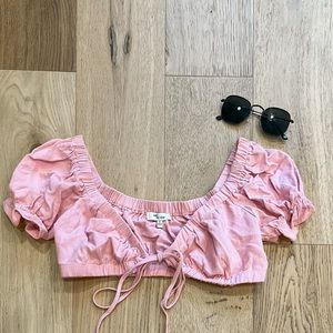 ❌SOLD❌ edit by nine | Tie Front Crop Top